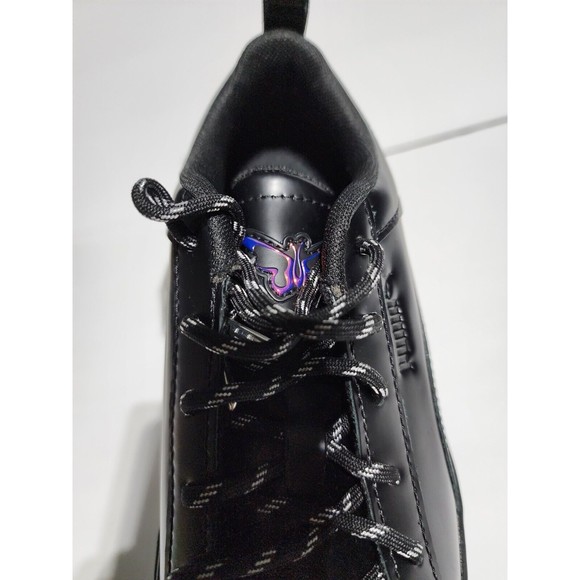 Puma x DUA LIPA Mayze Fluture Lace-Up Sneaker Black Leather Shoes WOMEN'S SIZE 9 - Picture 9 of 10